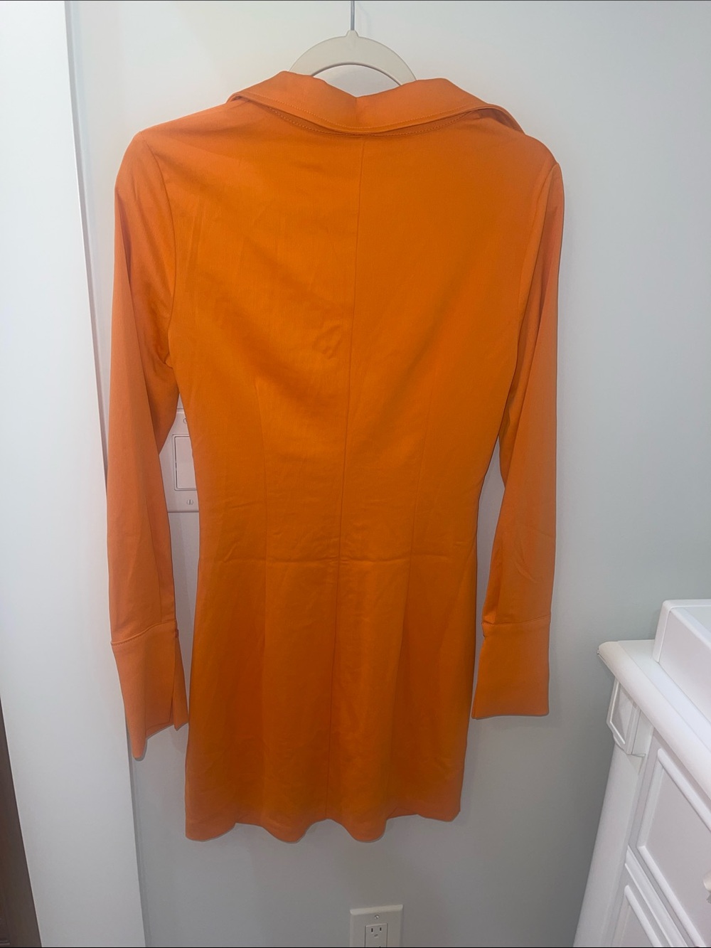 H&M Orange Ruched Button-Down Top - Picture 3 of 3